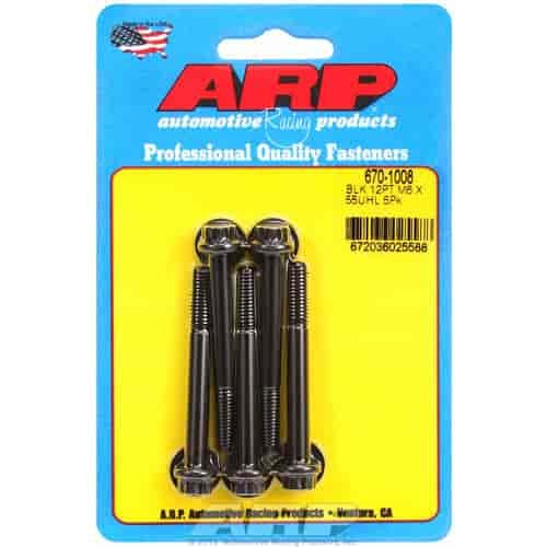 Black Oxide, M6 x 1.00, 55mm UHL, 12-point