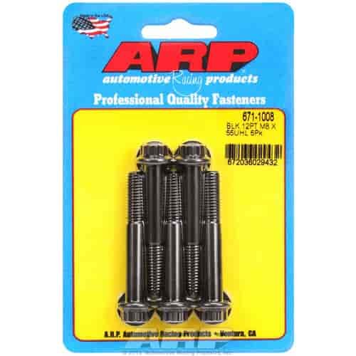 Black Oxide, M8 x 1.25, 55mm UHL, 12-point