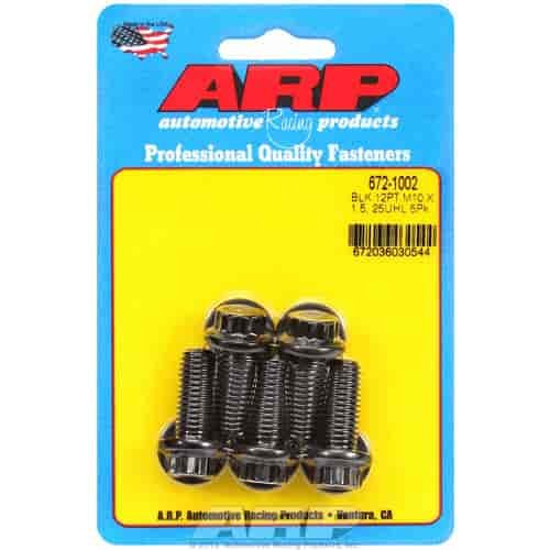 Black Oxide, M10 x 1.50, 25mm UHL, 12-point