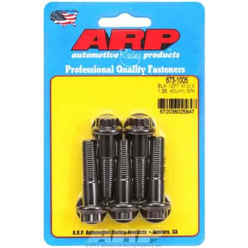 Black Oxide, M10 x 1.25, 40mm UHL, 12-point