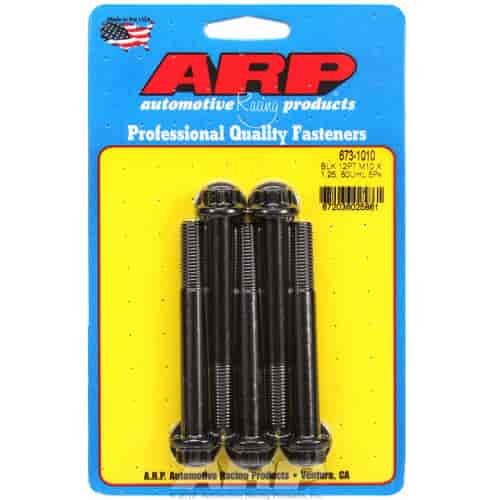 Black Oxide, M10 x 1.25, 80mm UHL, 12-point
