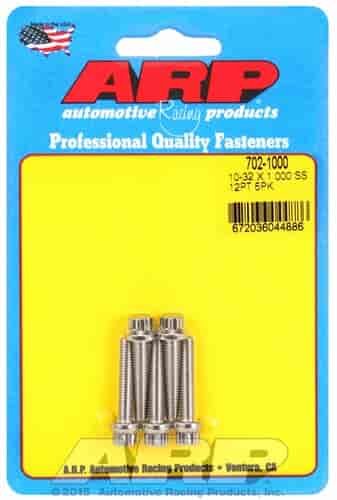 10-32 x 1.000 12pt SS bolts