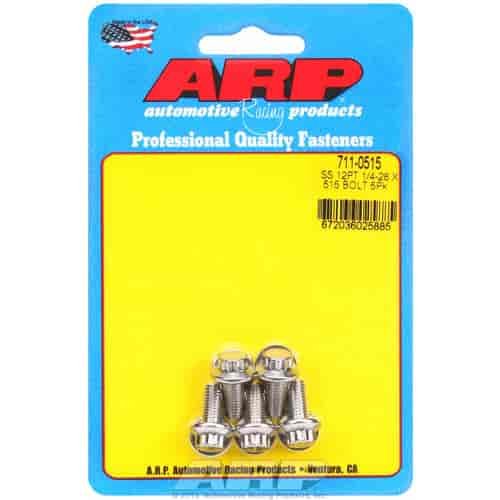 Stainless, 1/4" -28, 0.515" UHL, 12-Point