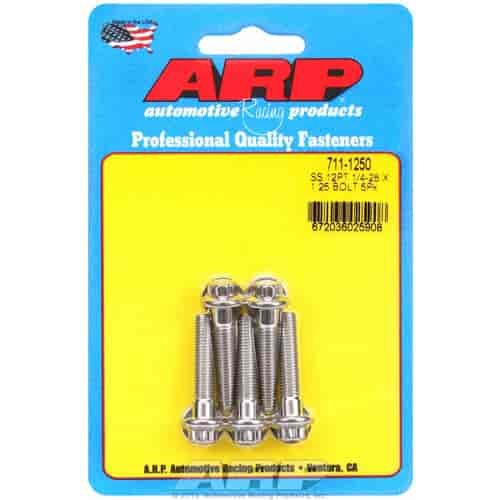 Stainless, 1/4" -28, 1.250" UHL, 12-Point