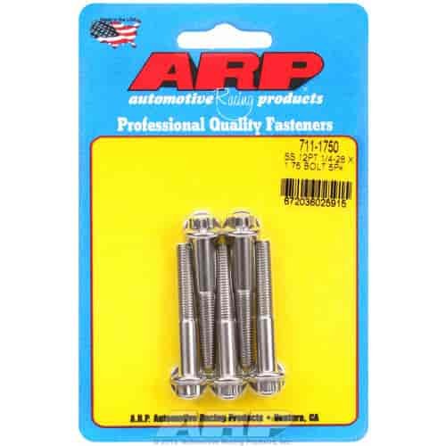 Stainless, 1/4" -28, 1.750" UHL, 12-Point