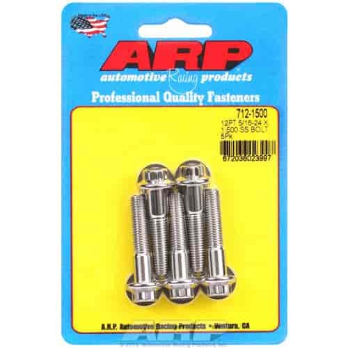 Stainless, 5/16" -24, 1.500" UHL, 12-Point