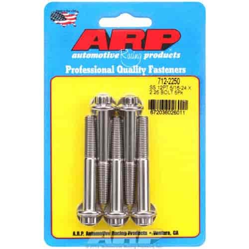 Stainless, 5/16" -24, 2.250" UHL, 12-Point