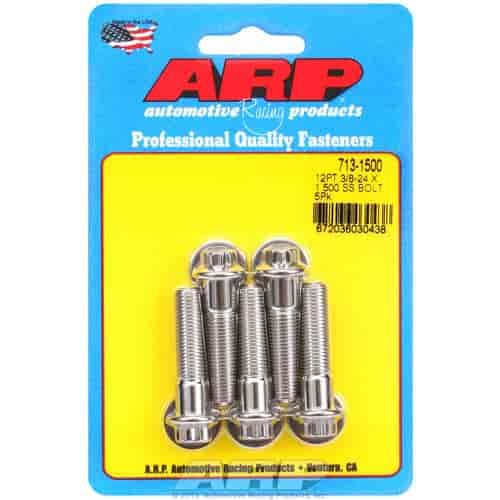 Stainless, 3/8" -24, 1.500" UHL, 12-Point