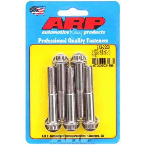 Stainless, 3/8" -24, 2.250" UHL, 12-Point