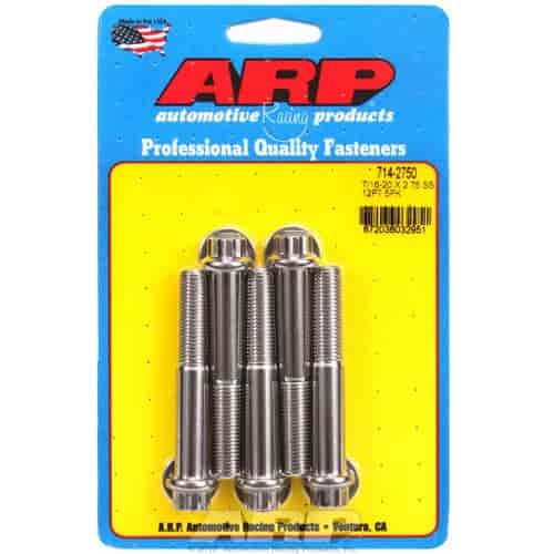 Stainless, 7/16" -20, 2.750" UHL, 12-Point