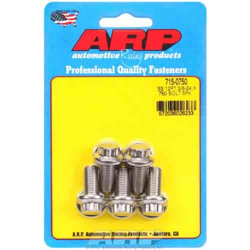 Stainless, 3/8" -24, 0.750" UHL, 12-Point