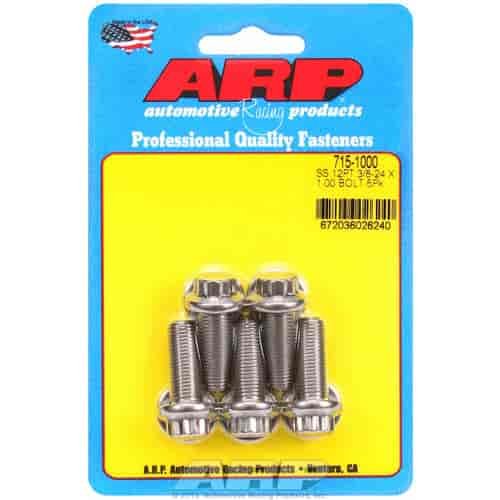 Stainless, 3/8" -24, 1.000" UHL, 12-Point