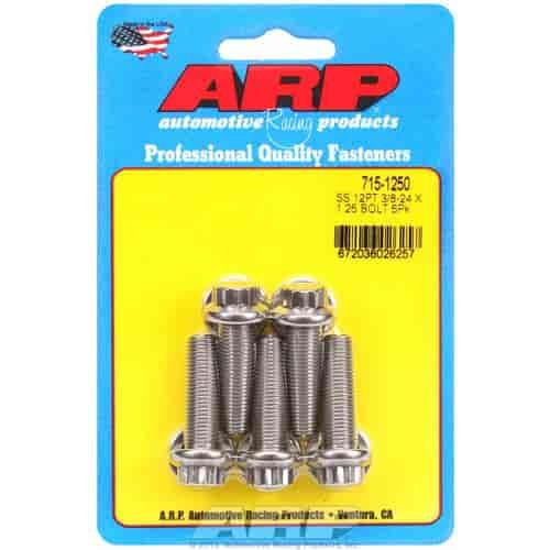 Stainless, 3/8" -24, 1.250" UHL, 12-Point
