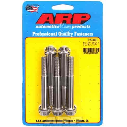 Stainless, 3/8" -24, 3.000" UHL, 12-Point