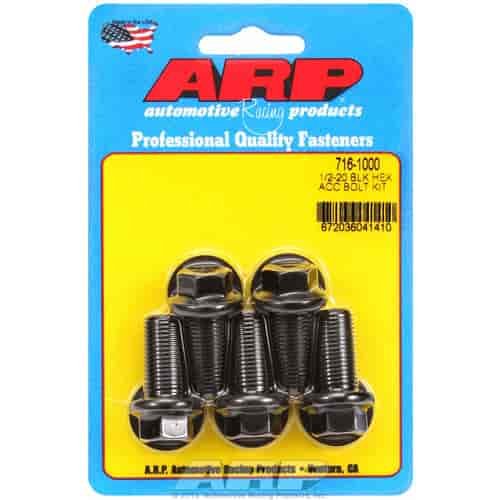 1/2 -20 x 1.000 hex black oxide bolts