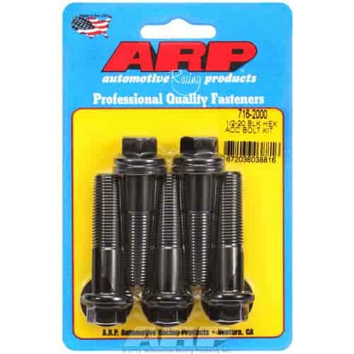 1/2 -20 x 2.000 hex black oxide bolts
