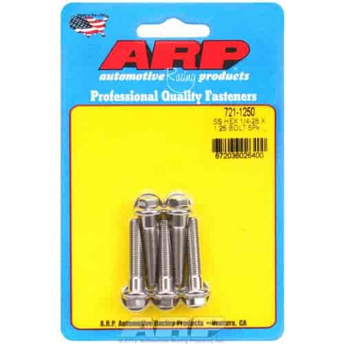 Stainless, 1/4" -28, 1.250" UHL, Hex