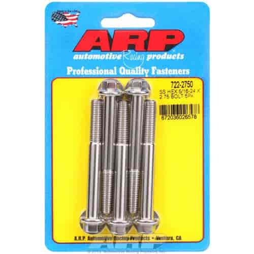 Stainless, 5/16" -24, 2.750" UHL, Hex