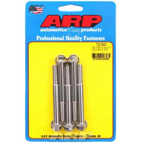 Stainless, 5/16" -24, 3.000" UHL, Hex