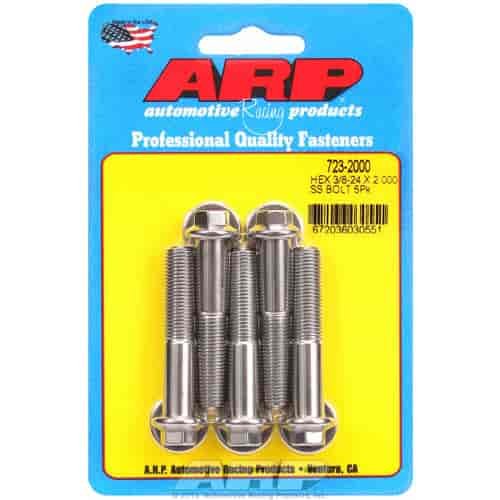 Stainless, 3/8" -24, 2.000" UHL, Hex