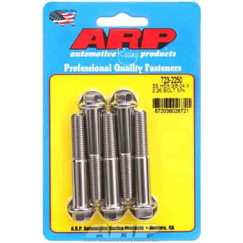 Stainless, 3/8" -24, 2.250" UHL, Hex