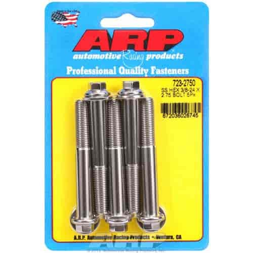 Stainless, 3/8" -24, 2.750" UHL, Hex