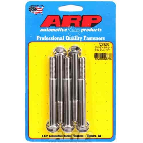 Stainless, 3/8" -24, 3.500" UHL, Hex