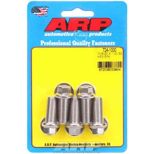 Stainless, 7/16" -20, 1.000" UHL, Hex
