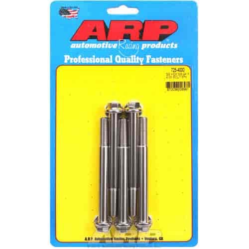 Stainless, 3/8" -24, 4.000" UHL, Hex