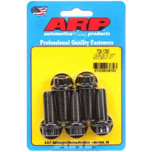 1/2 -20 x 1.250 12pt black oxide bolts