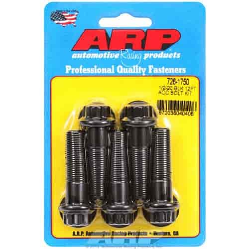 Black Oxide 12-Point Bolt Kit [1/2 in.-20 x 1.750 in.]