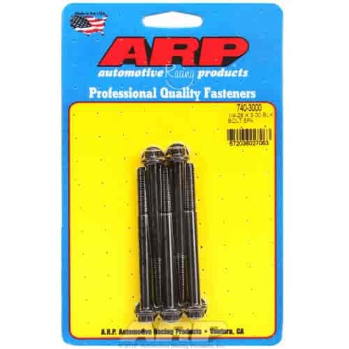 Black Oxide, 1/4" -28, 3.000" UHL, 12-Point