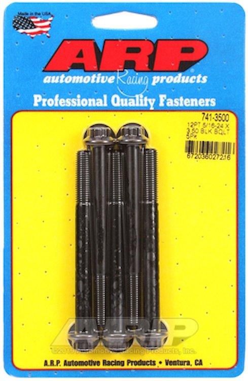 Black Oxide, 5/16" -24, 3.500" UHL, 12-Point