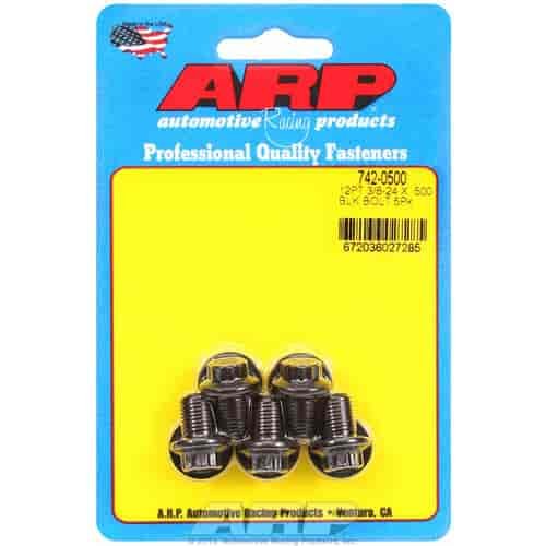 Black Oxide, 3/8" -24, 0.500" UHL, 12-Point