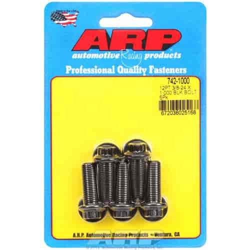Black Oxide, 3/8" -24, 1.000" UHL, 12-Point