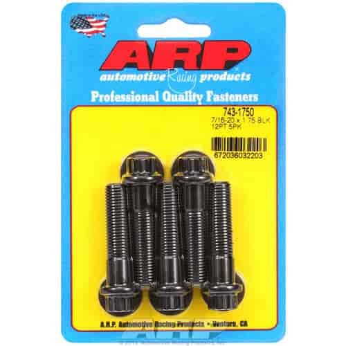 Black Oxide, 7/16" -20, 1.750" UHL, 12-Point