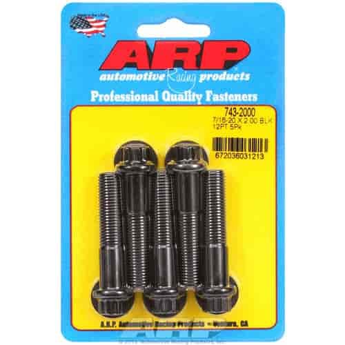 Black Oxide, 7/16" -20, 2.000" UHL, 12-Point