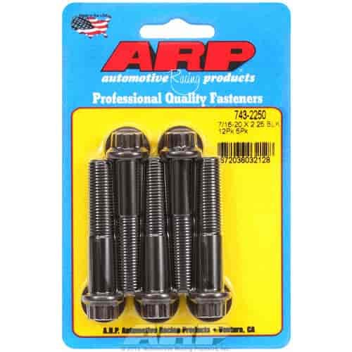 Black Oxide, 7/16" -20, 2.250" UHL, 12-Point