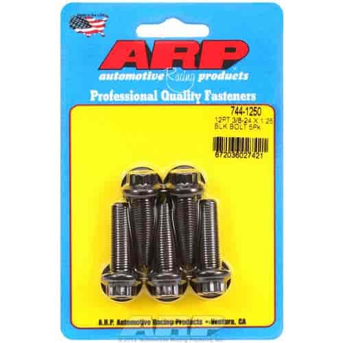 Black Oxide, 3/8" -24, 1.250" UHL, 12-Point