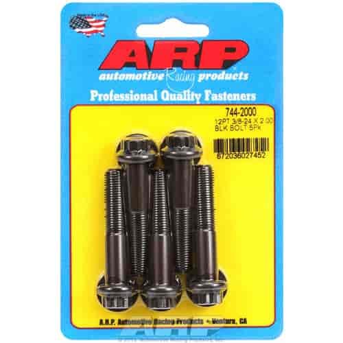 Black Oxide, 3/8" -24, 2.000" UHL, 12-Point