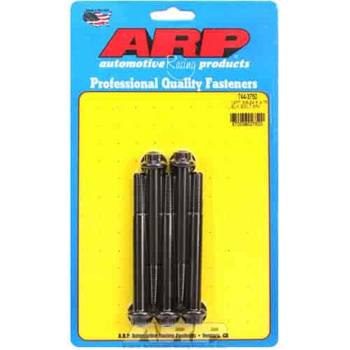 Black Oxide, 3/8" -24, 3.750" UHL, 12-Point