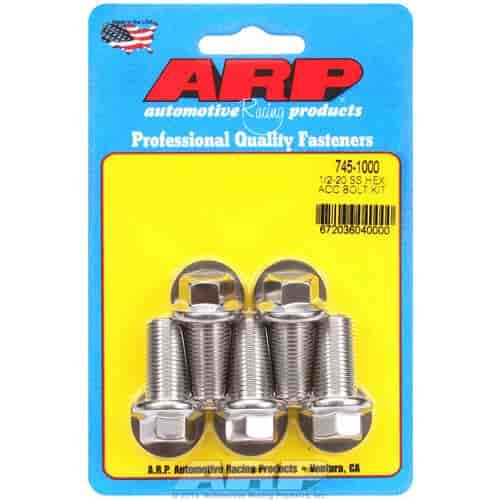 1/2 -20 x 1.000 hex SS bolts