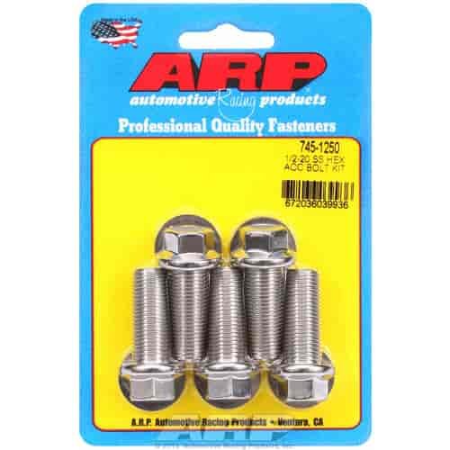 1/2 -20 x 1.250 hex SS bolts