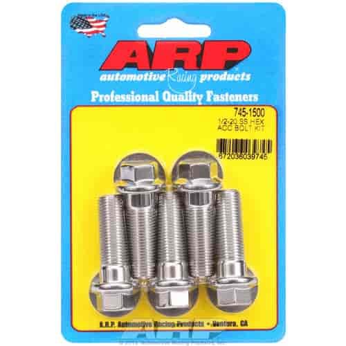 1/2 -20 x 1.500 hex SS bolts