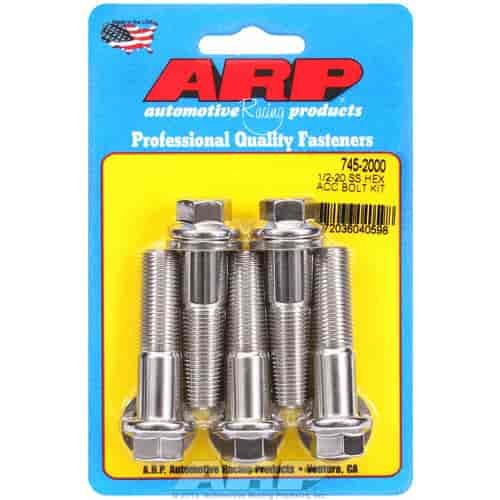 1/2 -20 x 2.000 hex SS bolts