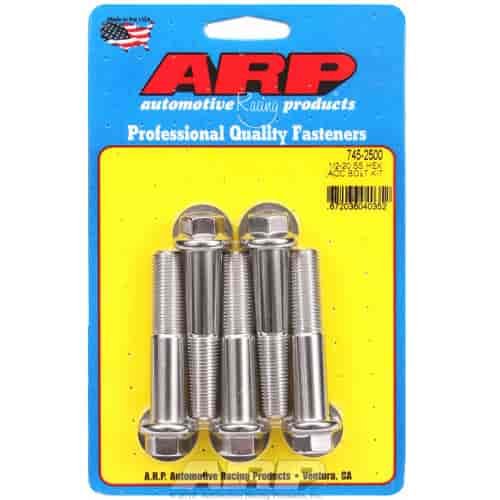 1/2 -20 x 2.500 hex SS bolts