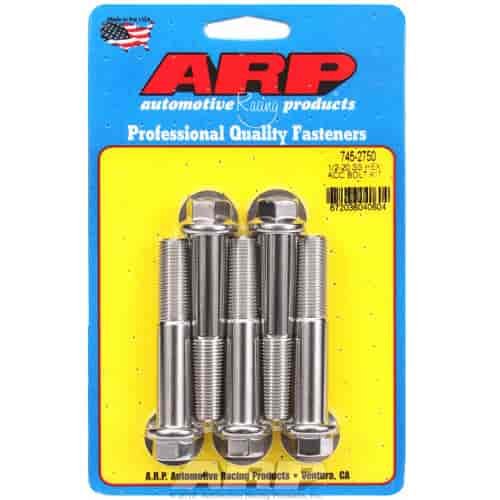 1/2 -20 x 2.750 hex SS bolts