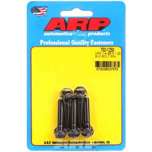Black Oxide, 1/4" -28, 1.250" UHL, Hex