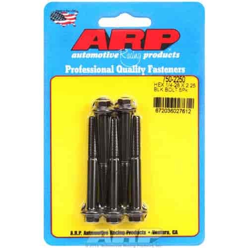Black Oxide, 1/4" -28, 2.250" UHL, Hex