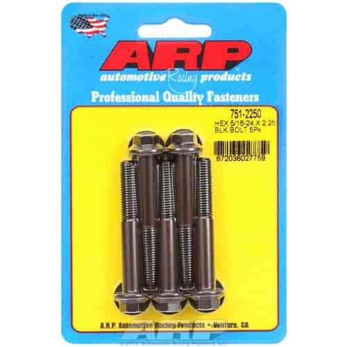 Black Oxide, 5/16" -24, 2.250" UHL, Hex